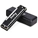 Harmonica, Souidmy Blues Harmonica 10 Holes 20 Tones, C Key, 0.8mm Plate Structure, Stainless Steel Cover, for Beginners and Kids (Black)