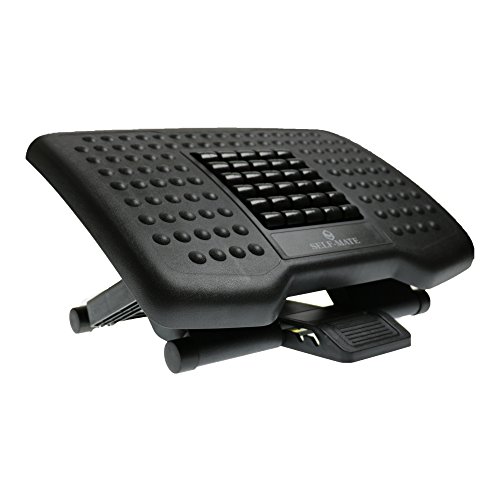 Self-Mate Ergonomic Foot Rest Under Desk With Rollers For Massage - Office Desk Foot Rest With Tilt Angle And Height Position, Computer Foot Rest Under Desk With Non-Slip Surface And Rollers #TOP2