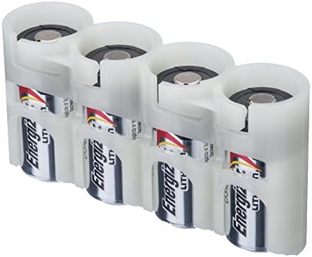 Slimline Coin CR2032 Battery Case, Soft Durable Material - Pack Of 2 (Holds 6