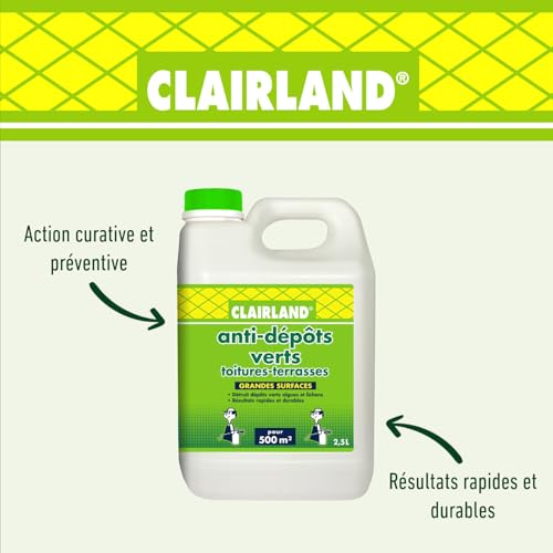 CLAIRLAND Anti-Dépôts Verts Toitures, Terrasses, Murs, à diluer, 2.5L – vue 4