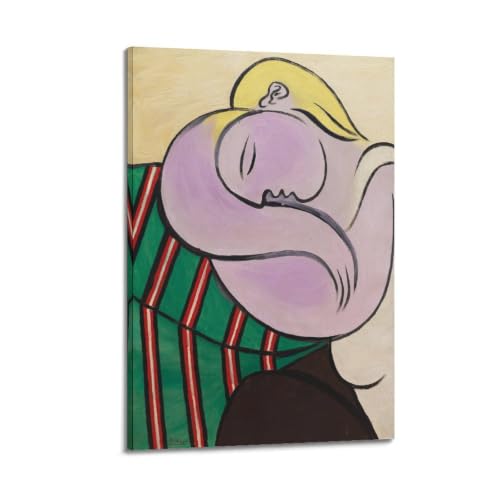Poster Picasso Femme aux cheveux jaunes peinture imprimée sur toile 50x76