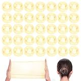 【Ordenado y natural】 URAQT mallas para el cabello con bordes elásticos, estas redes para el cabello para moños mantienen el cabello firmemente en su lugar en el trabajo, suaves y cómodas para usar todo el día, adecuadas para la mayoría de los colores de cabello y fáciles de crear el moño perfecto.