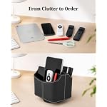 Remote Control Holder, 360° Rotating PU Leather Desk Organizer - Image 6