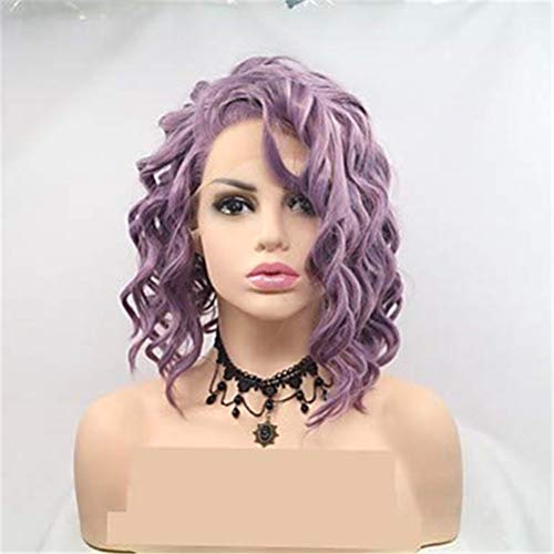 Perruque synthétique violette à lacet avant et volume 150% densité - 2