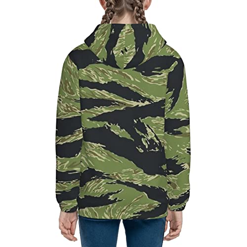 Bikinsex Youth Vietnam Tiger Stripe Camo Hoodies Soft Hooded Pullover Sweatshirts For Girls Boys #TOP3