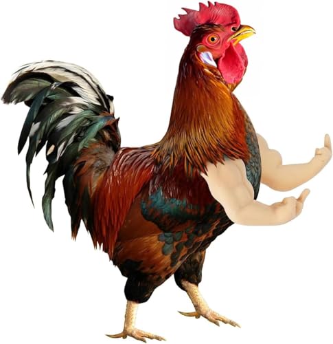Grahoe Chicken Arms for Hens Chicken Toys Include Strong Muscle Thumb up Arms and T-Rex Chicken Arms to Put on Chickens Funny Halloween Costume Decor for Dressing Up Party Photoshoots Pranks