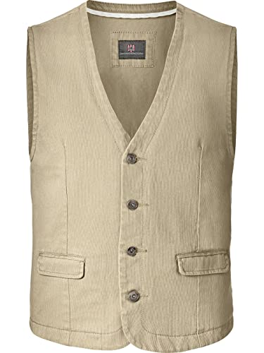 Jan Vanderstrom Torrel - Chaleco para hombre en talla grande Tallas grandes de buena calidad de 100% algodón. beige XX-Large