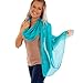 Produktbild DOLCE ABBRACCIO by RiemTEX ® Schal Damen PRIMA DONNA Stola Tuch aus Wildseide Tücher in 31 Unifarben Halstücher Seidentuch Schals Damen Halstuch Seidenschal (Turquoise-Grün)