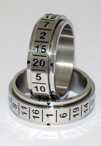 Dice Rings D-20, Stainless Steel (10)