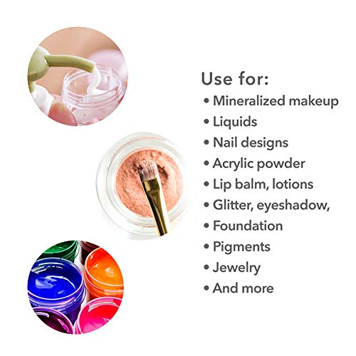 24 Pcs 1Oz Plastic Cosmetic Jars,Round Leak Proof Clear Container With Lid,Wide-Mouth Refillable Small Storage Containers For Slime,Cosmetic,Lotion,Candy,Craft #TOP5