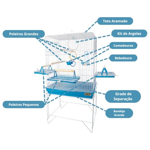 VIVEIRO CONFORT TRIPLEX AZUL