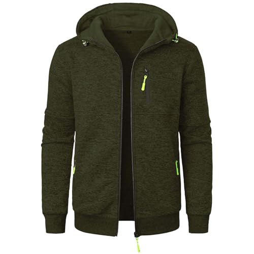 Uillui Mens Active Zip up Hoodie Lightweight Casual Long Sleeve miniatura 4