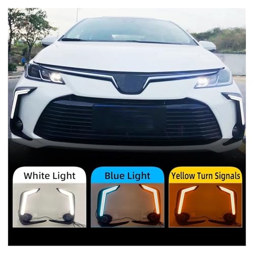 Luces diurnas LED DRL impermeables que evitan multas y mejoran Toyota Corolla 2