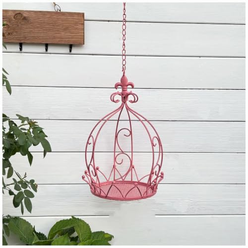 Panier suspendu en fer forgé pour extérieur et plantes