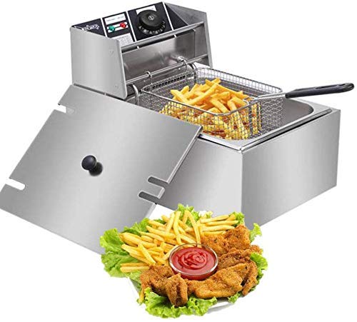 FROTH & FLAVOR Steel Electric Deep Fryer, 6 Ltr with 4 Year Warranty