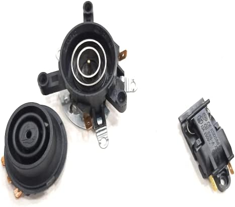 - 13A AC 250V Switch Electric Kettle Thermostat alongwith Normal Close Tempearture Control Kettle Thermostat W Socket Electric Kettle Part,Black,Regular…