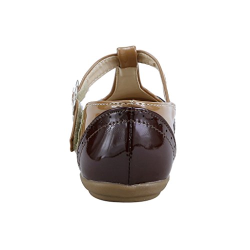 The Doll Maker Metallic Two Tone Glitter Strap Flat3