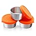 nicelock Mini Vasi 3PCS in acciaio inox ermetico cibo contenitore per alimenti per bambini, snack per bambini, svezzamento pentole insalata, condimenti contenitori mini