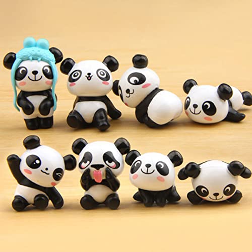 20 Pcs Cute Panda Cute Panda Panda Cake Decoration Panda Figures Figurines #TOP5