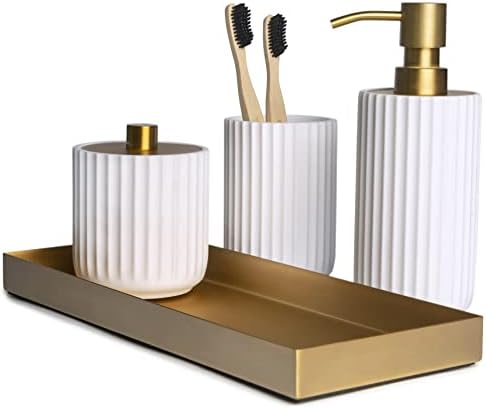 Bathroom Accessory Set, Gold bathroom ac…