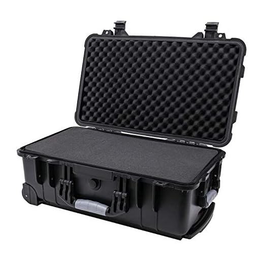 HMF ODK400 - Maleta con ruedas para fotos (56 x 34,5 x 23 cm), Negro , 56 x 34,5 x 23 cm