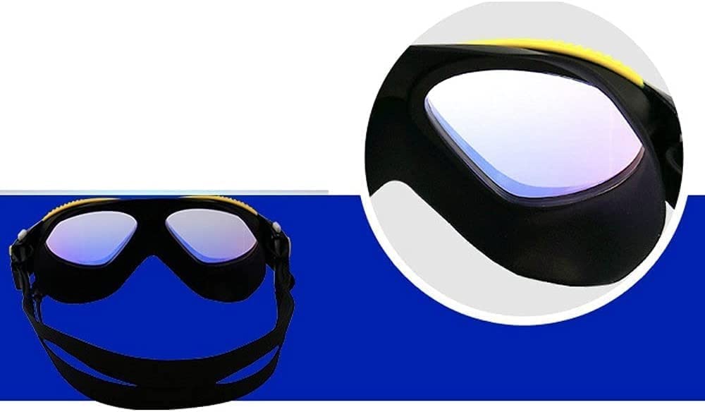 Occhialini da Nuoto, Occhialini da Piscina Antiappannamento Senza Perdite, Occhialini da Nuoto con Tappi for Le Orecchie in Silicone e Anello di Tenuta Ergonomico, for Adulti Uomini Donne Giova
