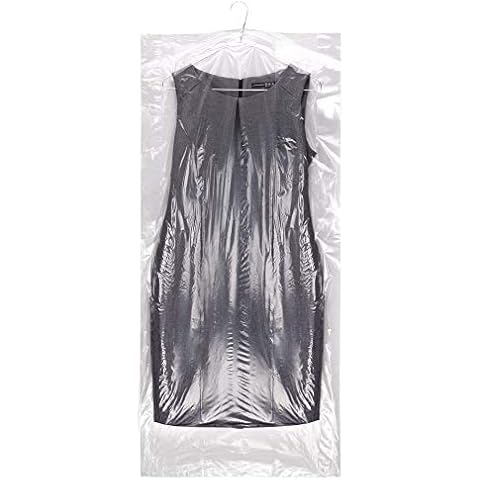 HANGERWORLD 20 Clear 45inch Dry Cleaning Laundry Polythylene Garment Cover Protector Bags 80 Gauge Cover