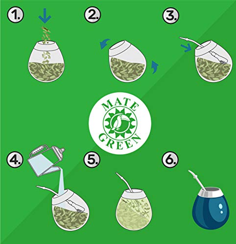 Yerba Mate Green ’BIO’ 400g Organischer Mate Tee, organisch, Natürlicher Wachmacher und Energy Booster mit Koffein, Yerba Mate Tee mit Früchten, Mate Tee sehr reich an Koffein, Hohe Qualität