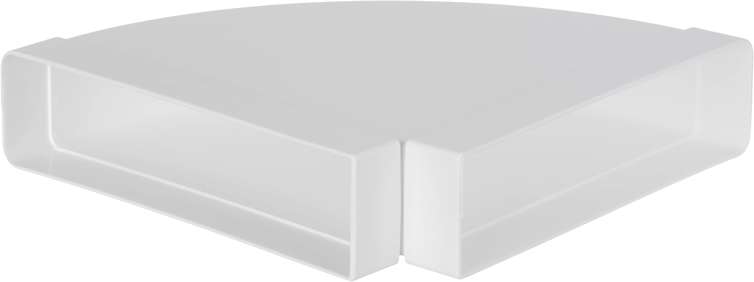 220x55mm 90° Horizontal Elbow Bend - Rectangular Plastic Ducting Adaptor