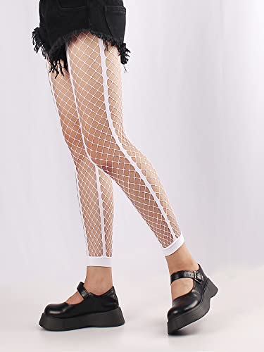 CanB Women High Waist Tights Footless Fishnet Stockings Sexy High Pantyhose for Women and Girls3