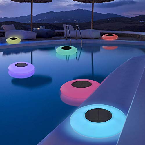 GEEDIAR Floating Pool Lights Solar Swimming Pool Light with 16 Color Changing Outdoor Decorations Light Waterproof LED Lights for Patio,Garden and Pool
