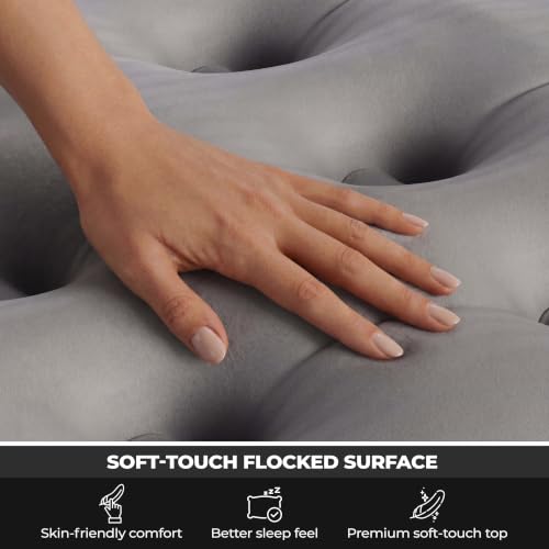 Image of Lifelong Dual Air Mattress with Inflatable Pump|22cm Raised Thick Inflatable Bed for Home|200kg Comfort Support| Inflatable Air Bed with 2Repair Patch| Bed for Guest, Home,Camping & Travel (LLAMB02)