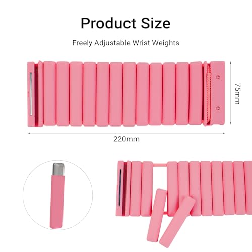 Image of Li Fitness Wrist & Ankle Weights for Women & Men,Wearable Arm & Leg Weights Set of 2(1Lbs Each),Adjustable Magnetic Snap Ankle /Wrist Weights for Gym, Running, Swimming, Yoga & Pilates