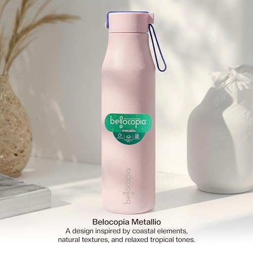 Image of Belocopia Metallio Slim Color Stainless Steel Water Bottle 700ml | Sports & Fridge Bottle | Lightweight, BPA Free | Leak-Resistant Cap | For Home, Office, Gym & Travel