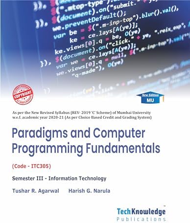 Paradigms and Computer Programming Fundamentals (MU) For B.E. IT ...