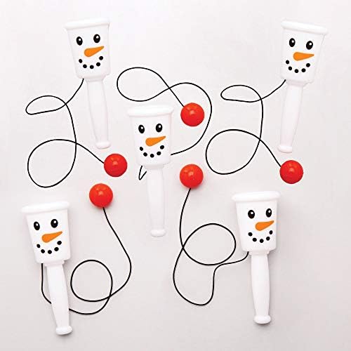 Baker Ross Snowman Click and Catch Games (Pack of 5) - Christmas Arts and Crafts