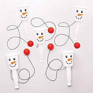 Baker Ross Snowman Click and Catch Games (Pack of 5) - Christmas Arts and Crafts