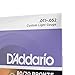 D'Addario Acoustic Guitar Strings, 80/20 Bronze, EJ13, Custom Light Gauge 11-52, 6-String Set, Pack of 1