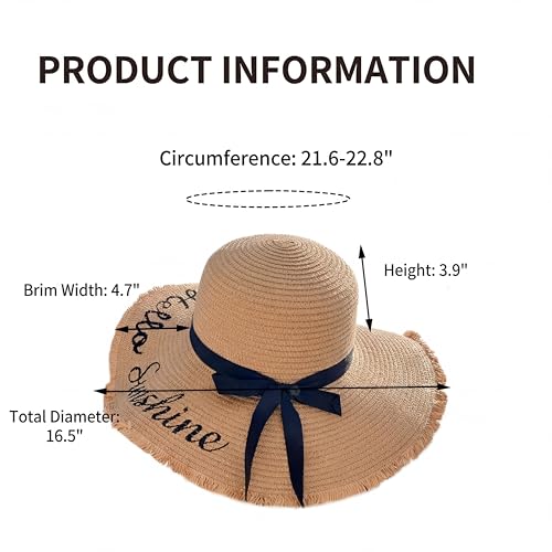 Sombrero femenino de ala ancha con protección UPF 50+ miniatura 2