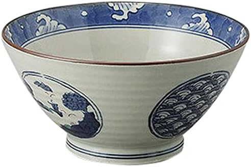 せともの本舗 Set of 5, Arita Ware Red Maki Shozui Tendon, 7.1 x 3.5 inches (18 x 9 cm) [Restaurants, Ryokan, Japanese Tableware, Restaurants, Commercial Utensils, Tableware]