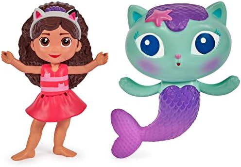 Swimways Gabby’s Dollhouse Floatin' Figures, Swimming Pool Accessories & Kids Pool Toys, Party Supplies & Water Toys for Kids Aged 3 & Up, Gabby & Mercat 2-Pack