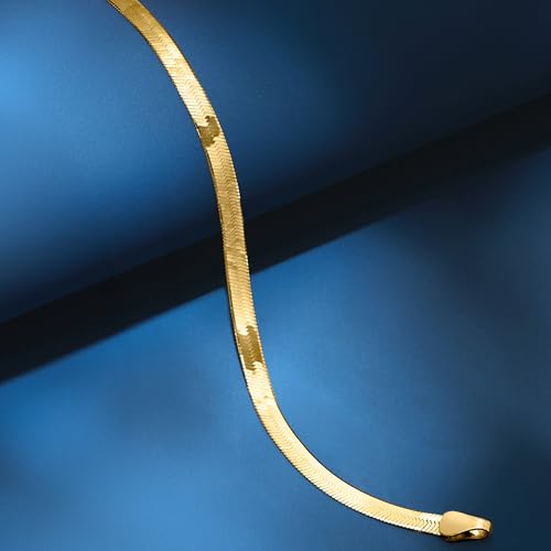 Pure Collection by Ross-Simons 3mm 14kt Yellow Gold Herringbone Bracelet2