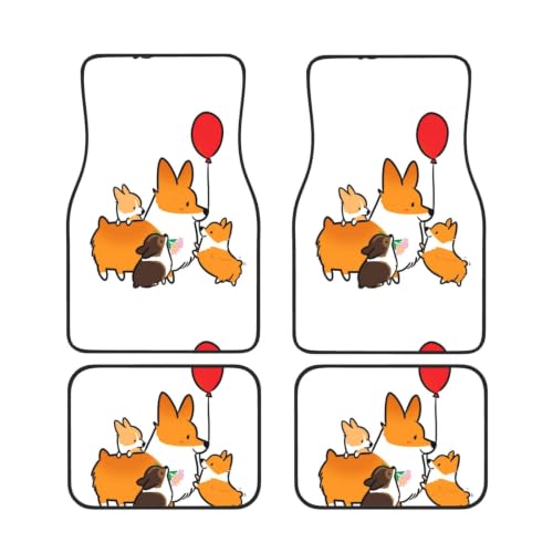 Juego de alfombrillas de Corgi navideño para coche accesorios de neopreno regalo