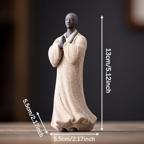 Statuette de Bouddha moine gris pour apaiser votre esprit