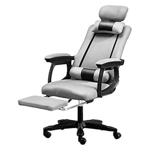 Gamingstoel Bureaustoel met hoge rugleuning Draaibare gamingstoel Computerstoel Mesh gestoffeerde zitting Werkstoel Stoel (maat: grijs) nodig Comfortabel jubileum vision