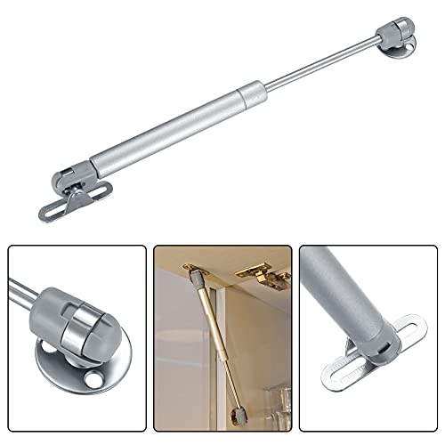 2 Pcs Gas Lift Strut Kit, Spring Stay Support, 100N/10KG Kitchen Cupboard Wardrobe Cabinet Door Soft Close Damper Hinge Flap Fittings
