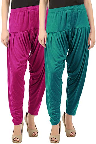 Image of Buy That Trendz Patiala Salwar for Women Relaxed Fit Viscose Patiyala Salwar Harem Bottom Pants