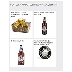 Buy the Bentley Real Ale Hamper for Him & Her – Premium Beer Gifts with Mature Cheddar, Cotswold Brie, Chocolate Biscuits & Lindor Truffles for Ale Lovers – Regency Hampers