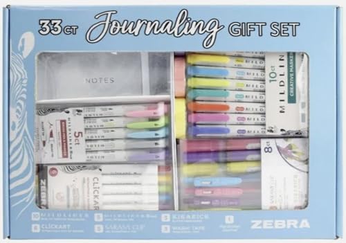 Zebra 33ct Journaling Gift Set, Comprehensive Collection Of Tools For Bullet ...