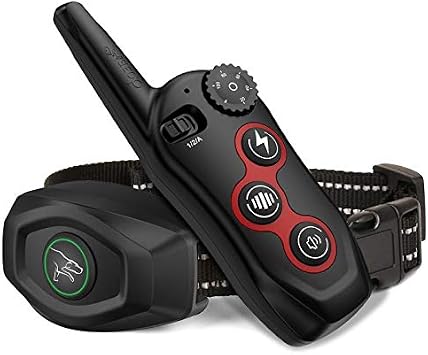 Dog Training Collar - 2 in 1 Rechargeable Remote Dog Shock Anti-Bark Collar w/3 Training Modes, Beep, Vibration, Shock 100% Waterproof, Up 1300Ft Range for Small Medium Large Dogs Black